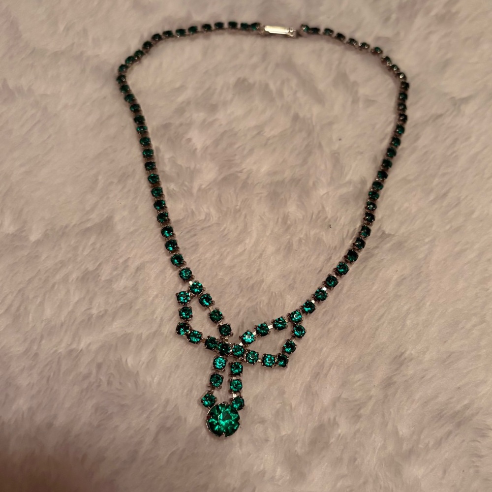 Indian Jewelry Elegant Green Crystal Necklace